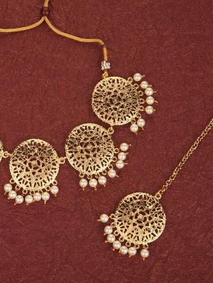 gold plated choker necklace - 15760347 - Standard Image - 6