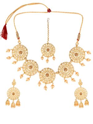 gold plated choker necklace - 15760348 - Standard Image - 2