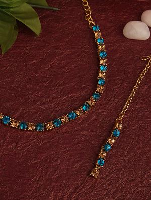 gold plated choker necklace - 15760349 - Standard Image - 6
