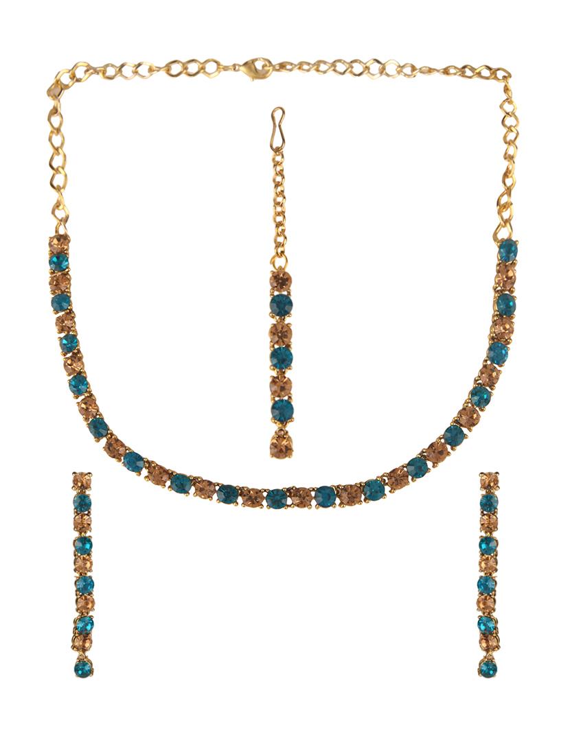gold plated choker necklace - 15760349 - Zoom Image - 2