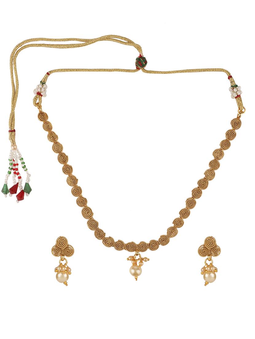 gold plated choker necklace - 15760354 - Zoom Image - 2