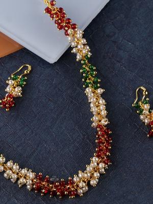 gold plated choker necklace - 15760356 - Standard Image - 5