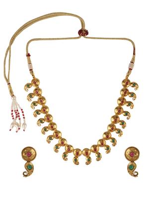 gold plated choker necklace - 15760360 - Standard Image - 2