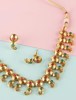 gold plated choker necklace - 15760360 - Standard Image - 5