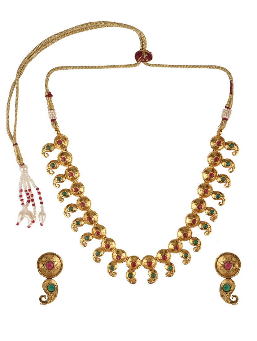 gold plated choker necklace - 15760360 - Zoom Image - 2