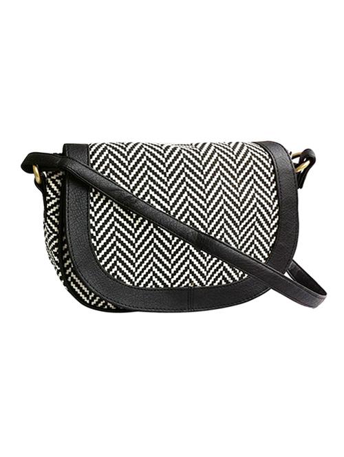 black canvas regular sling bag - 15763458 - Standard Image - 1