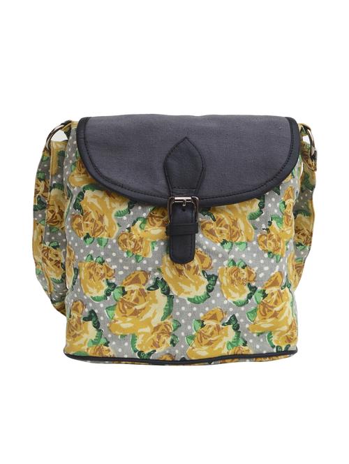 multi colored canvas printed sling bag - 15763459 - Standard Image - 1