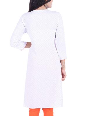 printed straight kurta - 15763857 - Standard Image - 3