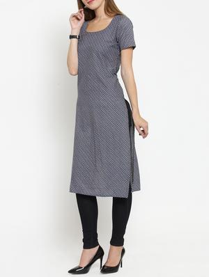 printed straight kurta - 15764043 - Standard Image - 2
