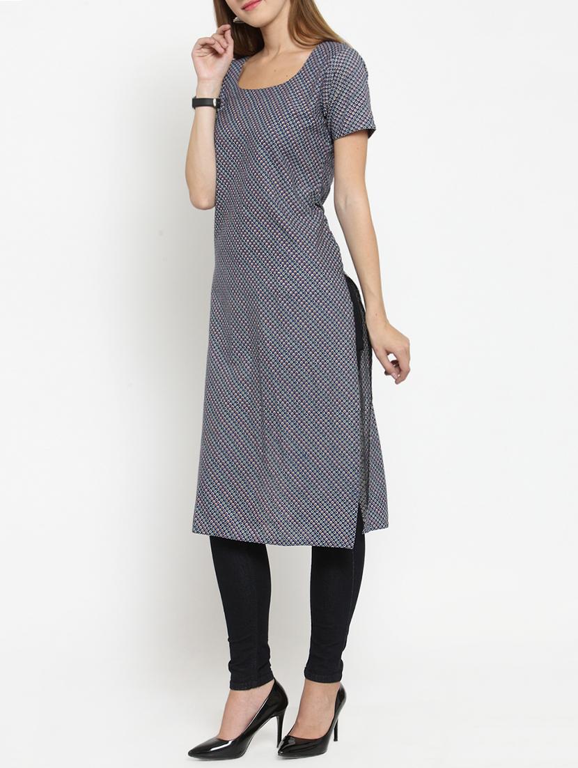 printed straight kurta - 15764043 - Zoom Image - 2