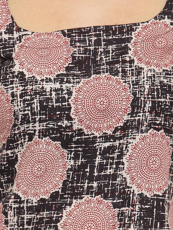 printed straight kurta - 15764044 - Zoom Image - 4