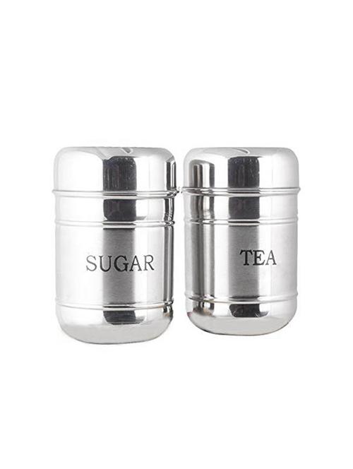 stainless steel tea & sugar canister (set of 2) - 15764178 - Standard Image - 1