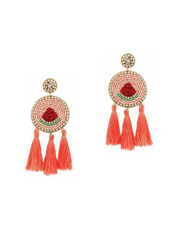red brass drop earring - 15764238 - Zoom Image - 1