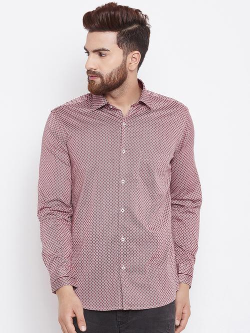 red printed casual shirt - 15764776 - Standard Image - 1