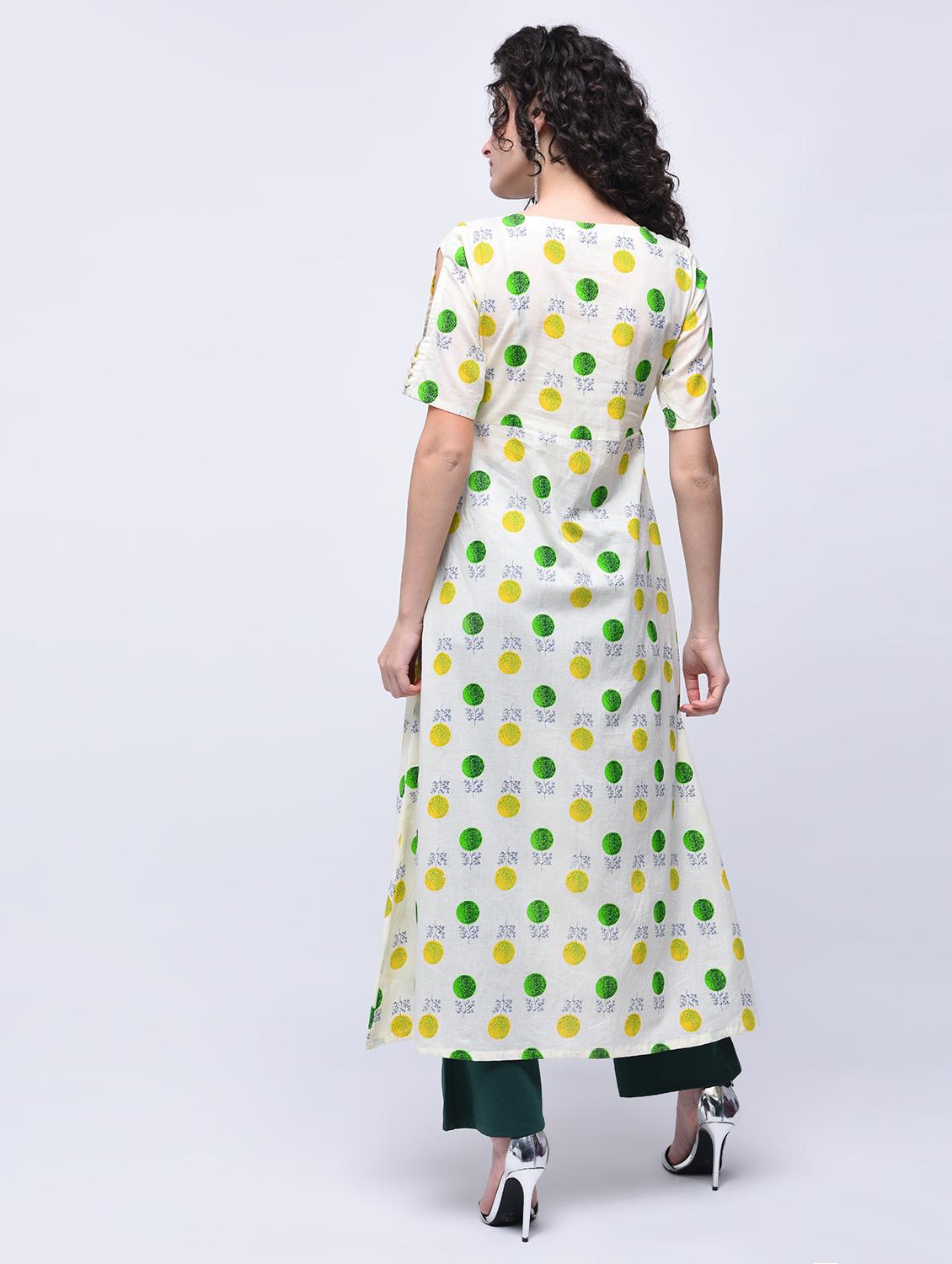 a-line polka dot kurta - 15765025 - Zoom Image - 3