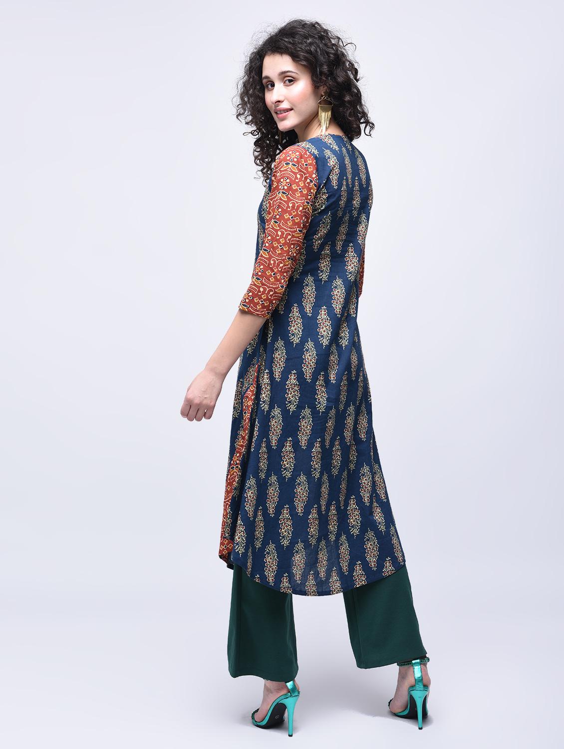 asymmetric printed kurta - 15765059 - Zoom Image - 3