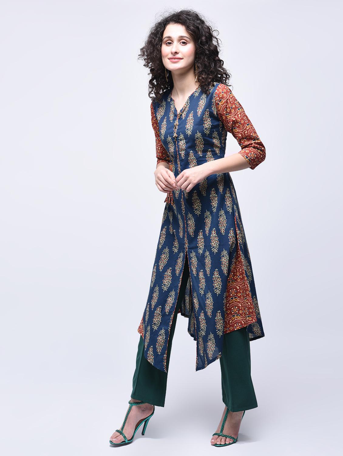 asymmetric printed kurta - 15765059 - Zoom Image - 4
