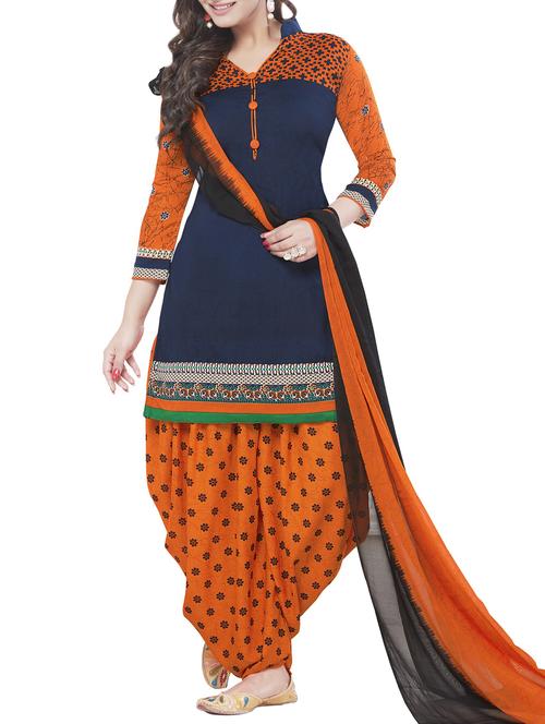 printed unstitched salwar suit - 15765143 - Standard Image - 1