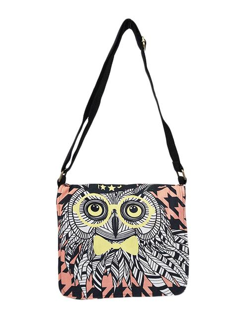 multi colored canvas messenger sling bag - 15765232 - Standard Image - 1