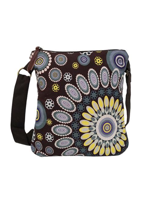 multi colored canvas messenger sling bag - 15765233 - Standard Image - 1