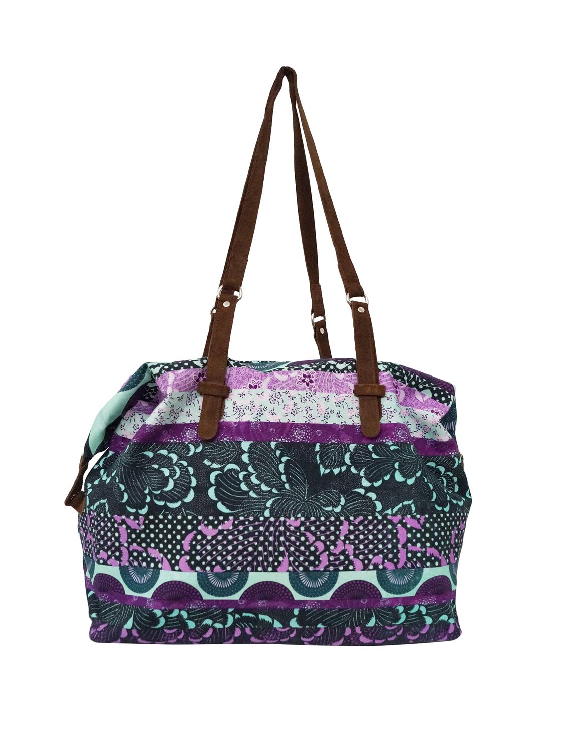 multi colored cotton polyester blend duffel shopping bag - 15765256 - Zoom Image - 1