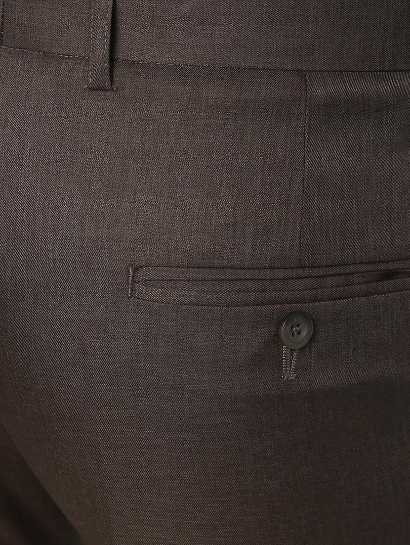 brown polyester blend flat front formal trouser - 15765794 - Zoom Image - 5