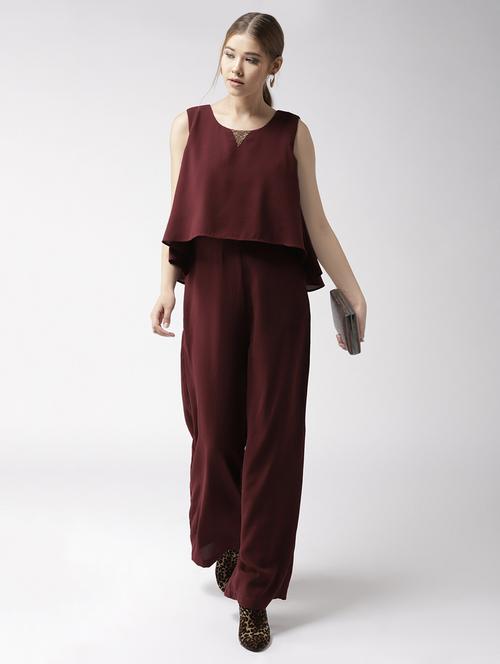 embellished overlay full leg jumpsuit - 15765971 - Very Small Image - 1