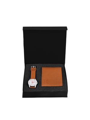 set of 3 round dial analog watch-(cm-1098wl-tan),wayfarer sunglasses and leatherette wallet - 15766655 - Standard Image - 6
