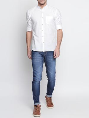white solid casual shirt - 15766691 - Standard Image - 4