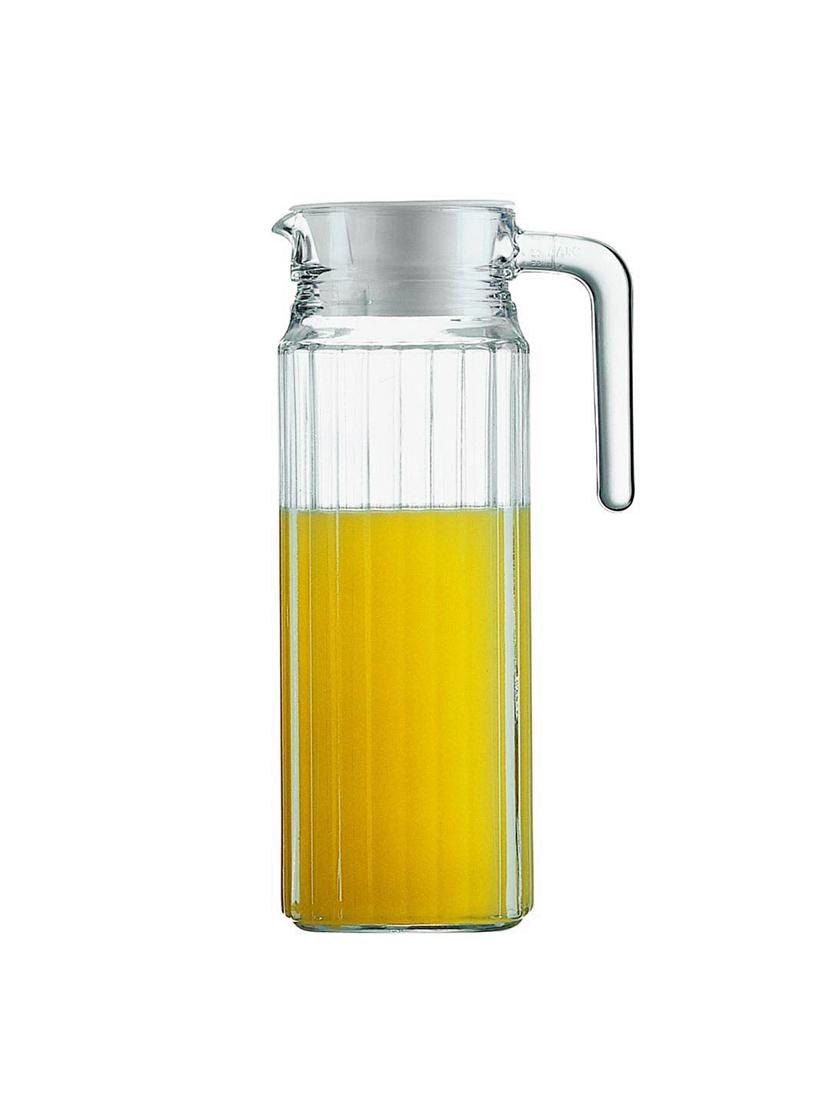 Incrizma Glassware Imported Jug with White Lid Pitchers - 1000 ml - 15767107 - Zoom Image - 1