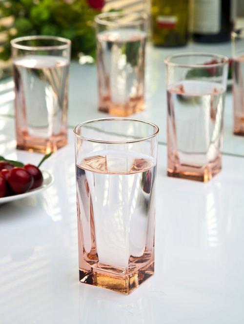 arcoroc sterling glass tumbler set (pink) - 15767456 - Standard Image - 1