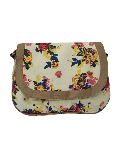 multi colored canvas printed sling bag - 15768264 - Standard Image - 1