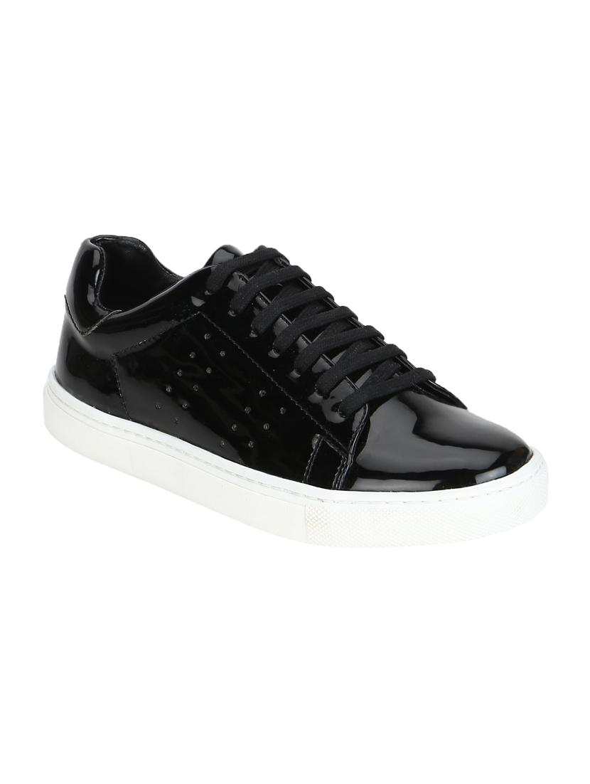 black lace-up sneakers - 15770081 - Zoom Image - 1