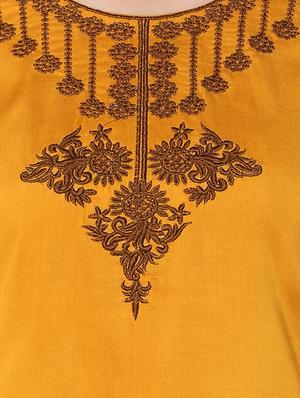 mustard yellow embroidered top - 15770370 - Standard Image - 5