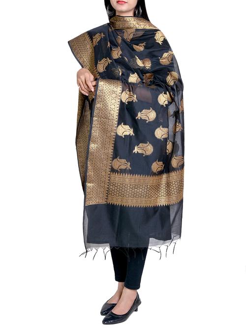 chanderi banarasi dupatta - 15770446 - Standard Image - 1