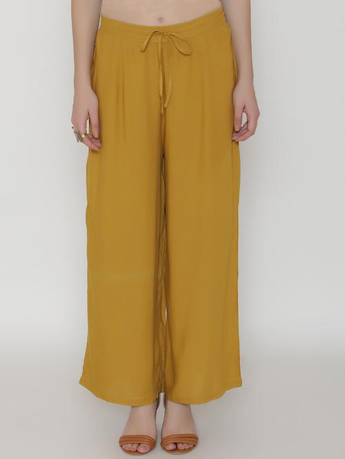 drawstring waist flared palazzo - 15772171 - Standard Image - 1