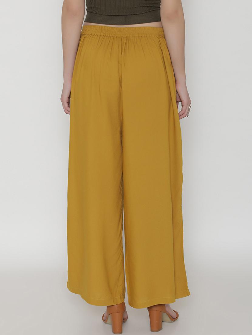 drawstring waist flared palazzo - 15772171 - Zoom Image - 2
