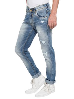 blue heavy washed ripped denim jeans - 15772382 - Standard Image - 2