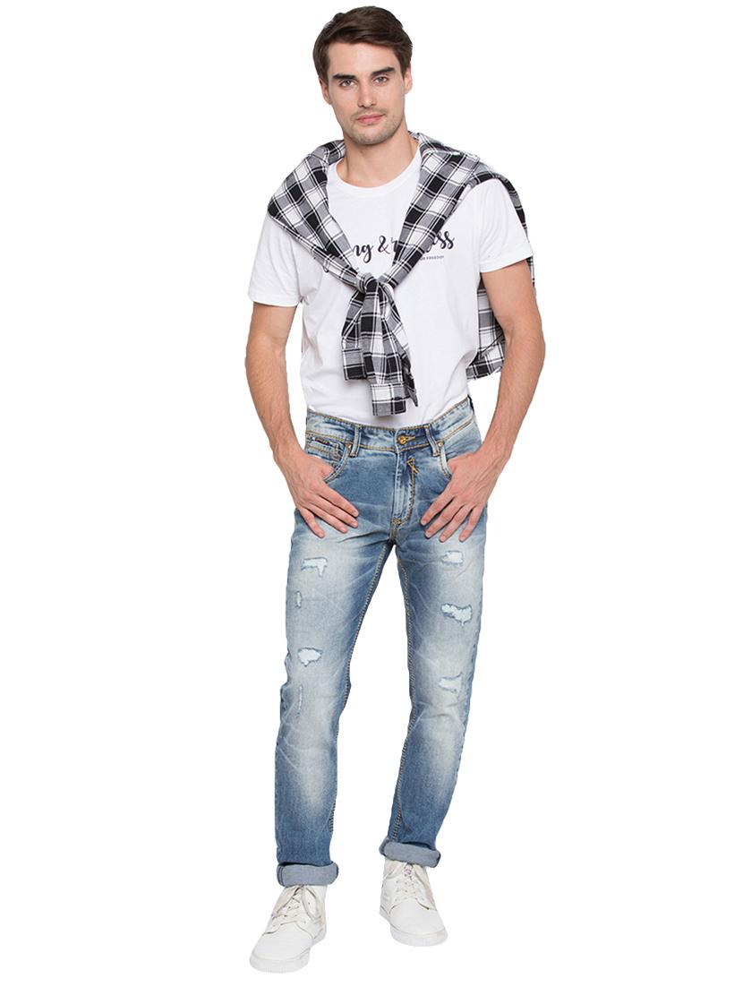 blue heavy washed ripped denim jeans - 15772382 - Zoom Image - 4