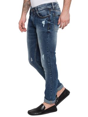 blue cotton ripped jeans - 15772426 - Standard Image - 2