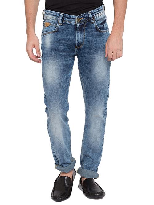 blue heavy washed denim jeans - 15772436 - Standard Image - 1