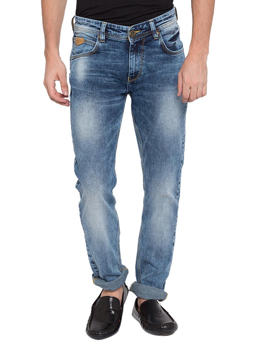 blue heavy washed denim jeans - 15772436 - Zoom Image - 1