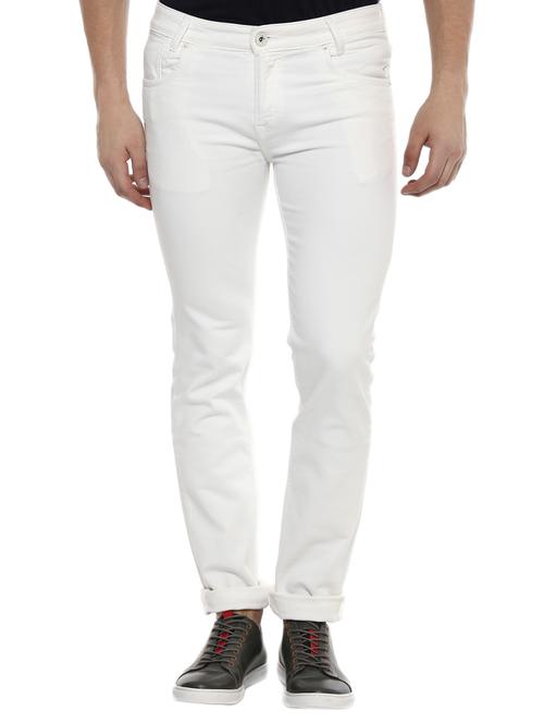 white cotton plain jeans - 15772465 - Very Small Image - 1