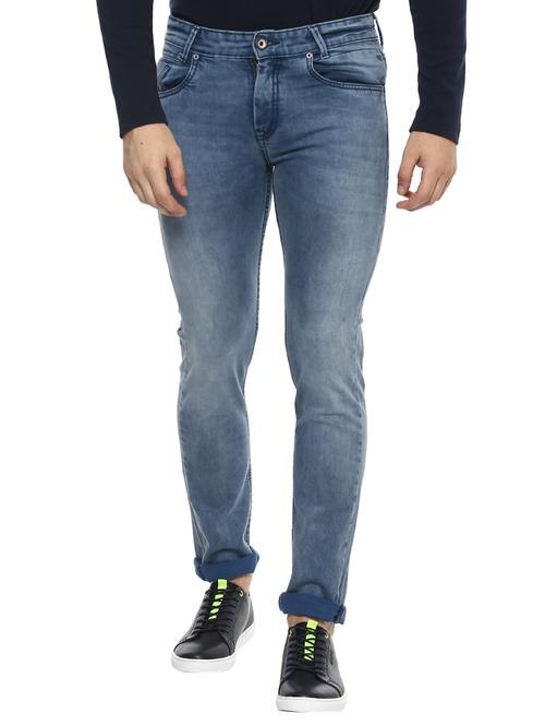 blue cotton washed jeans - 15772494 - Standard Image - 1