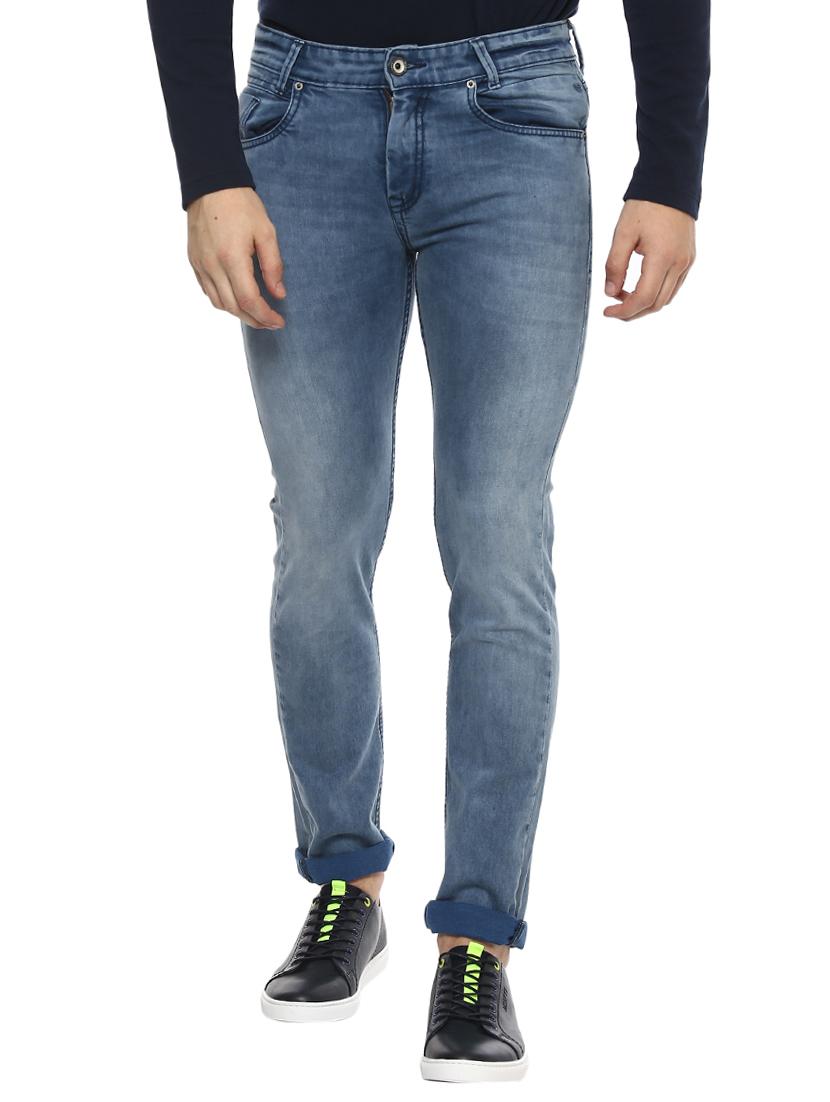 blue cotton washed jeans - 15772494 - Zoom Image - 1