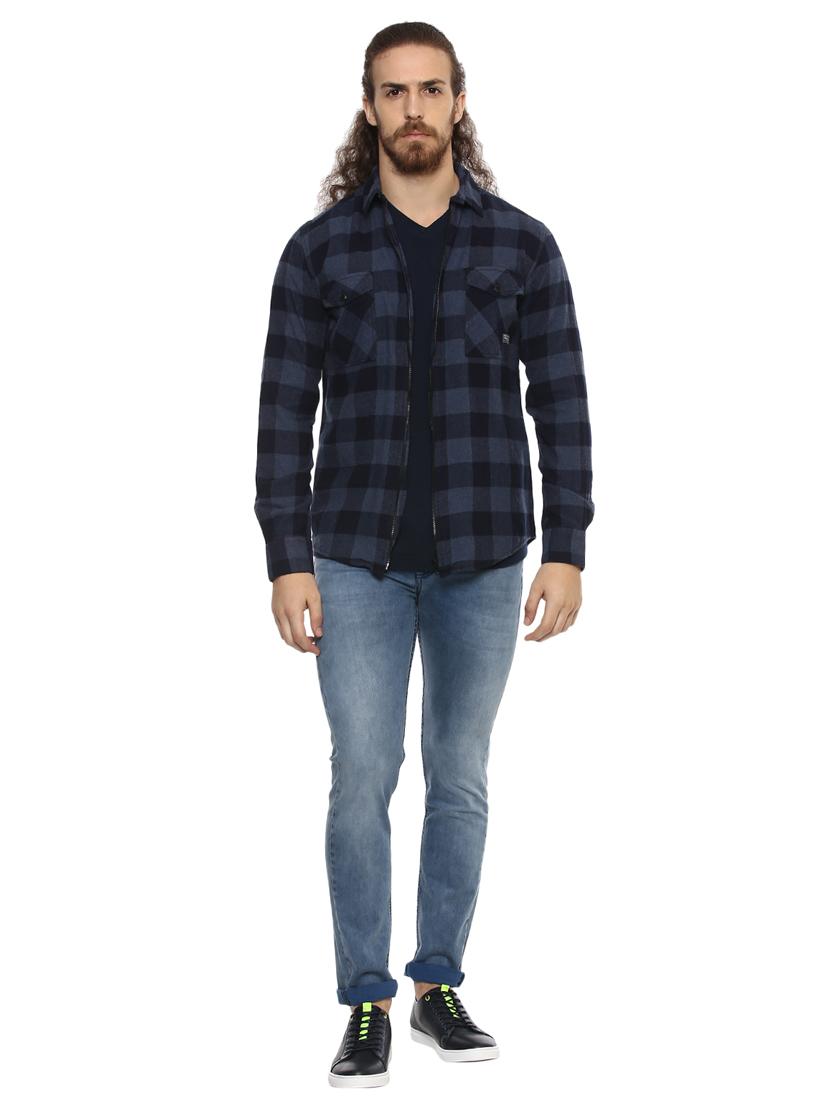 blue cotton washed jeans - 15772494 - Zoom Image - 4