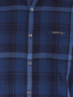 blue checkered casual shirt - 15772526 - Standard Image - 4