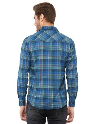 blue checkered casual shirt - 15772560 - Standard Image - 3
