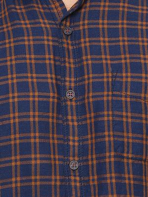 blue checkered casual shirt - 15772604 - Standard Image - 4