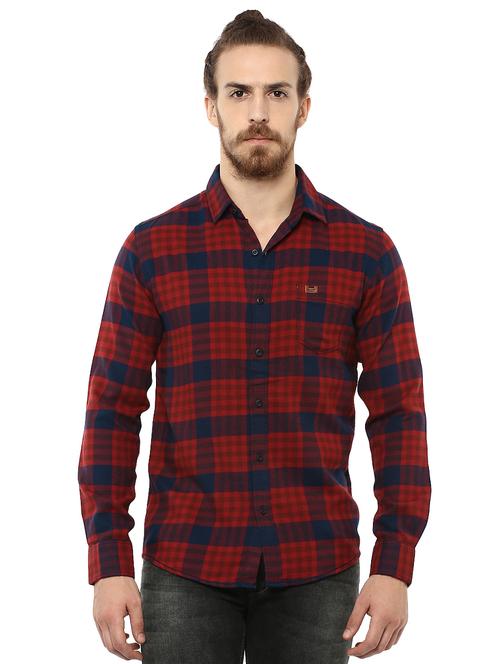 red checkered casual shirt - 15772661 - Standard Image - 1